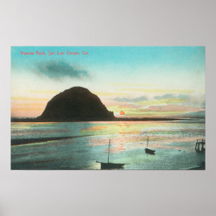 Aerial View of Morrow Rock and the Bay Poster