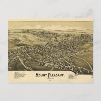 Aerial View Of Mount Pleasant  Pennsylvania (1900) Postcard by TheArts at Zazzle