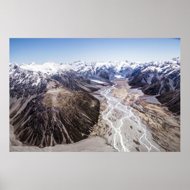 AERIAL VIEW OF MOUNTAIN RANGES POSTER (Front)