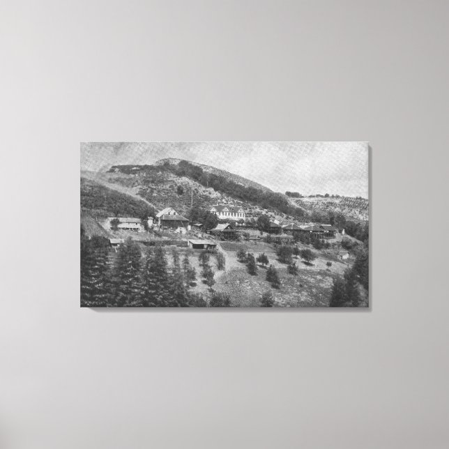 Aerial View of Mountain View Ranch Canvas Print (Front)