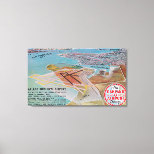 Aerial View of Municipal Airport and SF Bay Canvas Print