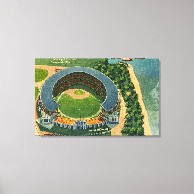 Aerial View of Municipal StadiumCleveland, OH Canvas Print (Front)