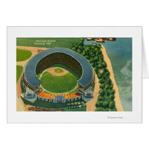 Aerial View of Municipal StadiumCleveland, OH Cards