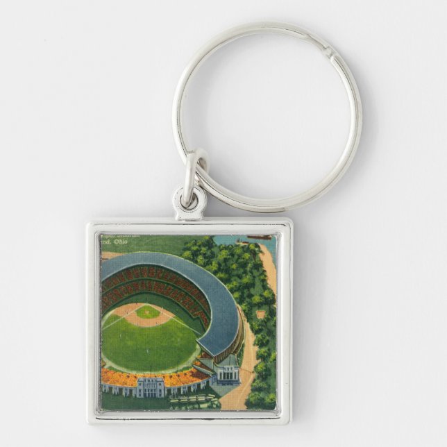 Aerial View of Municipal StadiumCleveland, OH Keychain (Front)