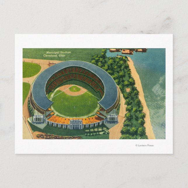 Aerial View of Municipal StadiumCleveland, OH Postcard (Front)