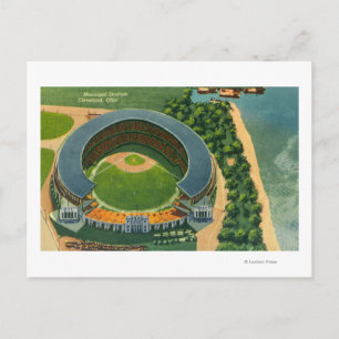 Aerial View of Municipal StadiumCleveland, OH Postcard