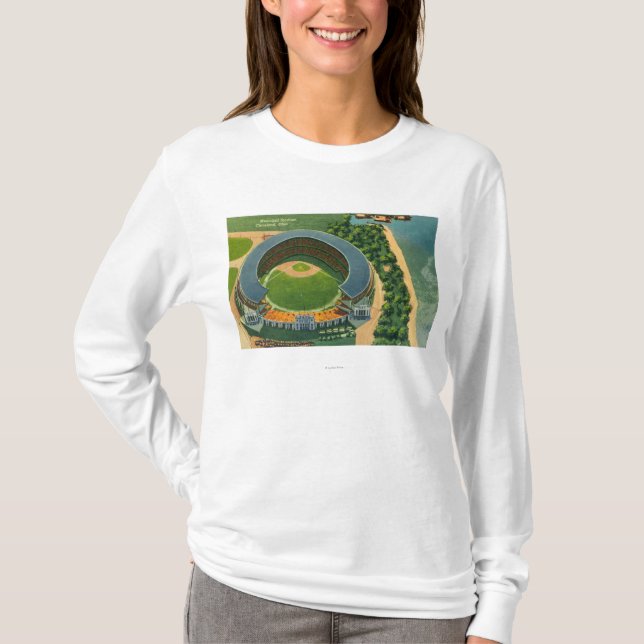 Aerial View of Municipal StadiumCleveland, OH T-Shirt (Front)