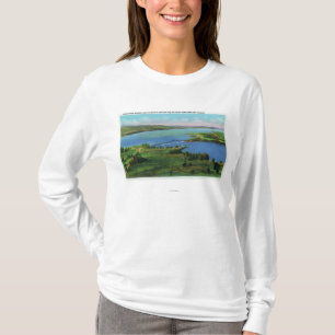 Aerial View of New Bridge Connecting NY and VT T-Shirt