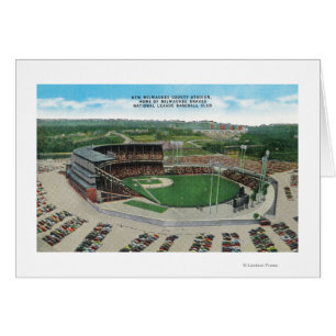 Aerial View of New Milwaukee County Stadium Cards