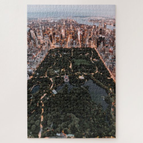 Aerial View of NYC and Central Park Jigsaw Puzzle