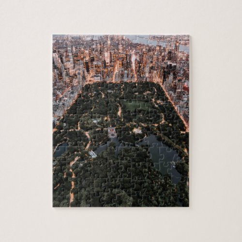 Aerial View of NYC and Central Park Jigsaw Puzzle