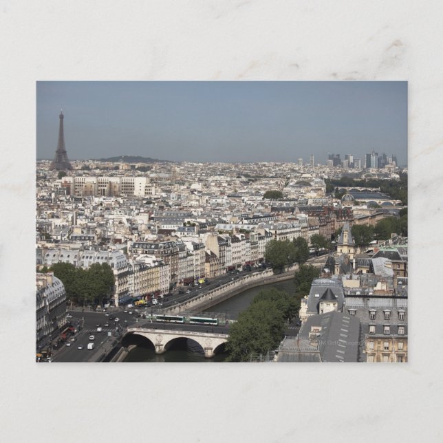 aerial view of PARIS Postcard (Front)