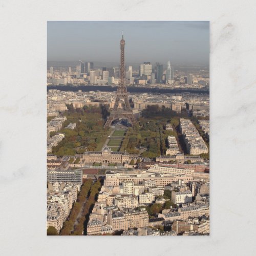 AERIAL VIEW OF PARIS POSTCARD
