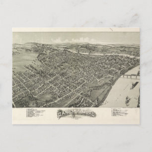 Aerial View of Parkersburg, West Virginia (1899) Postcard