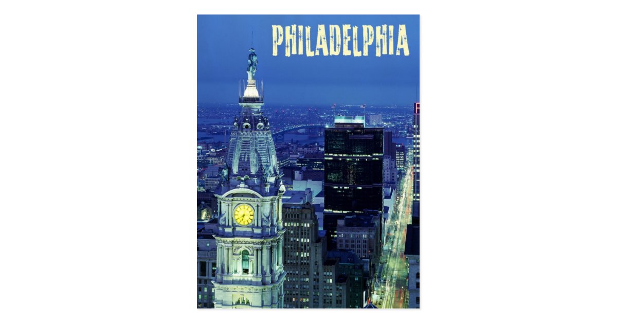 Aerial View Of Philadelphia With City Hall Postcard