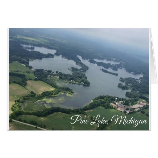 Aerial view of Pine Lake Cards (Front Horizontal)