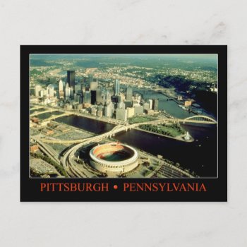Aerial View Of Pittsburgh  Pennsylvania Postcard by HTMimages at Zazzle