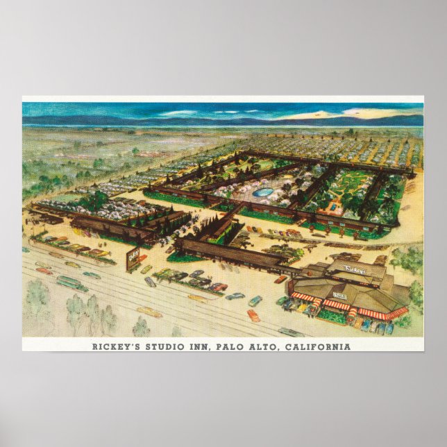 Aerial View of Rickey's Studio Inn Poster (Front)