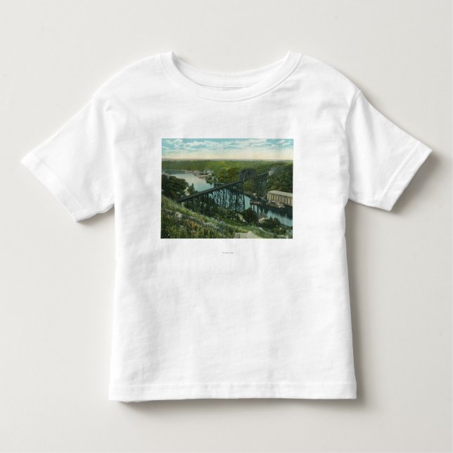Aerial View of Rondout Creek and Wilbur Bridge Toddler T-shirt (Front)