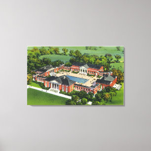 Aerial View of Saratoga Spa Recreation Center Canvas Print