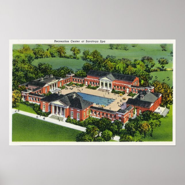 Aerial View of Saratoga Spa Recreation Center Poster (Front)