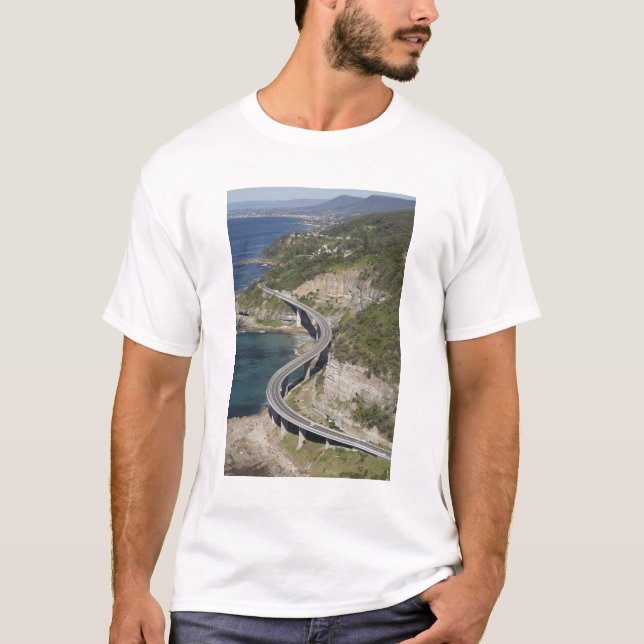 Aerial view of Sea Cliff Bridge near Wollongong, T-Shirt (Front)