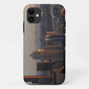 Aerial view of Seattle city skyline 2 iPhone 11 Case
