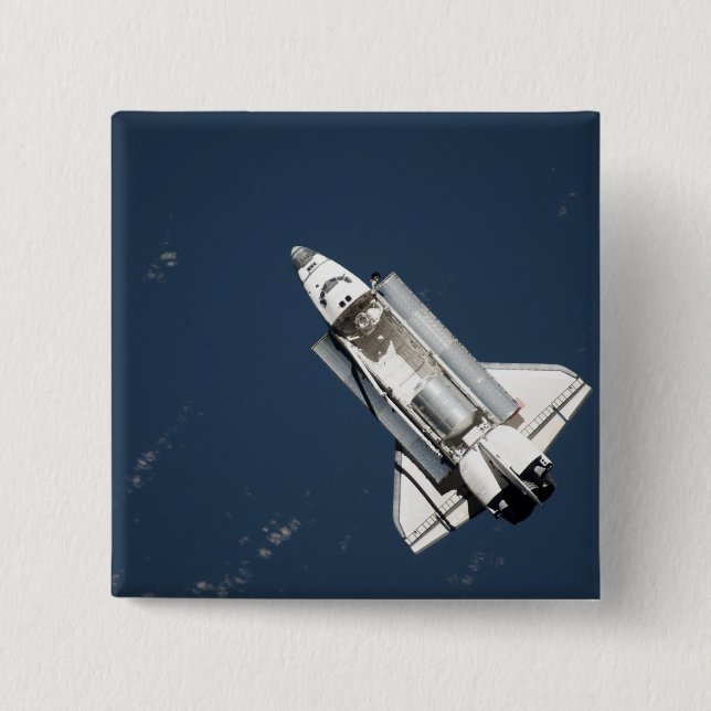 Aerial view of Space Shuttle Discovery 2 Pinback Button (Front)