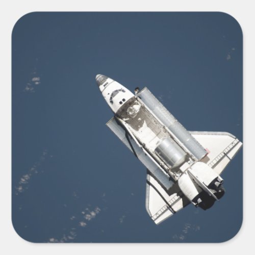 Aerial view of Space Shuttle Discovery 2 Square Sticker