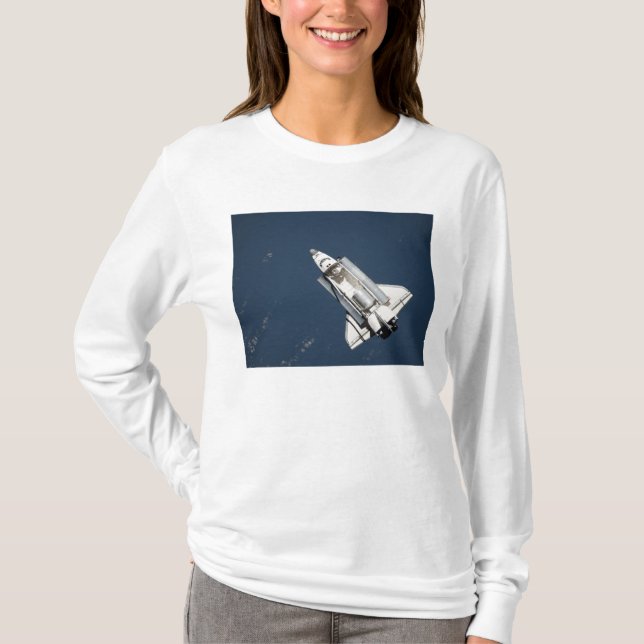 Aerial view of Space Shuttle Discovery 2 T-Shirt (Front)