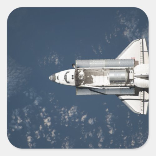 Aerial view of Space Shuttle Discovery 3 Square Sticker