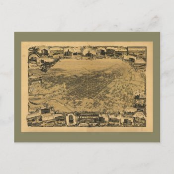 Aerial View Of Stockton  California (1895) Postcard by TheArts at Zazzle