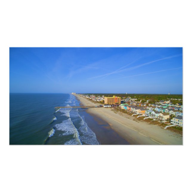 Aerial view of Surfside Beach, SC Photo Print (Front)
