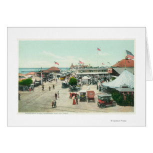 Aerial View of Tent City and Amusement Plaza Cards