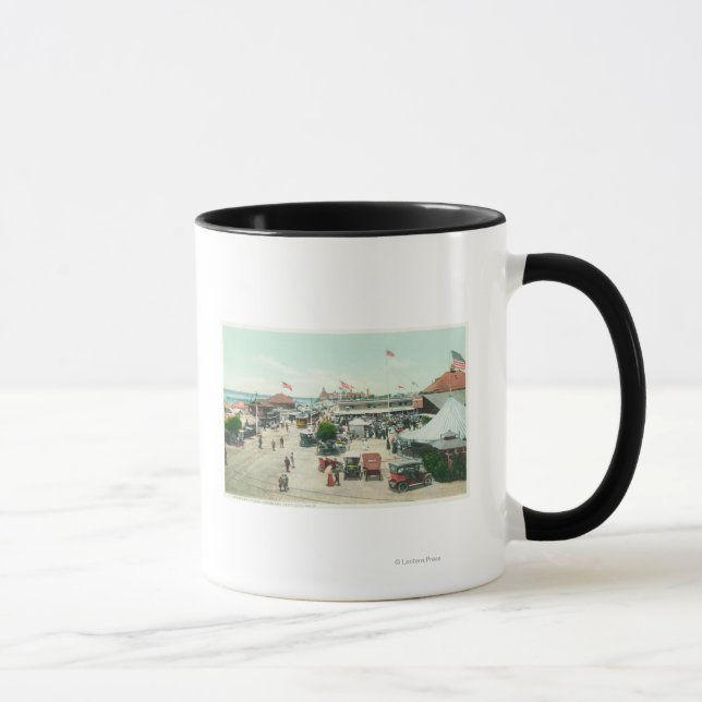 Aerial View of Tent City and Amusement Plaza Mug (Right)