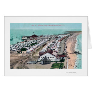 Aerial View of Tent City from Hotel del Coronado Cards