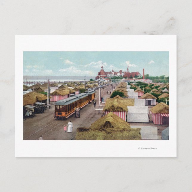 Aerial View of Tent CityCoronado Beach, CA Postcard (Front)