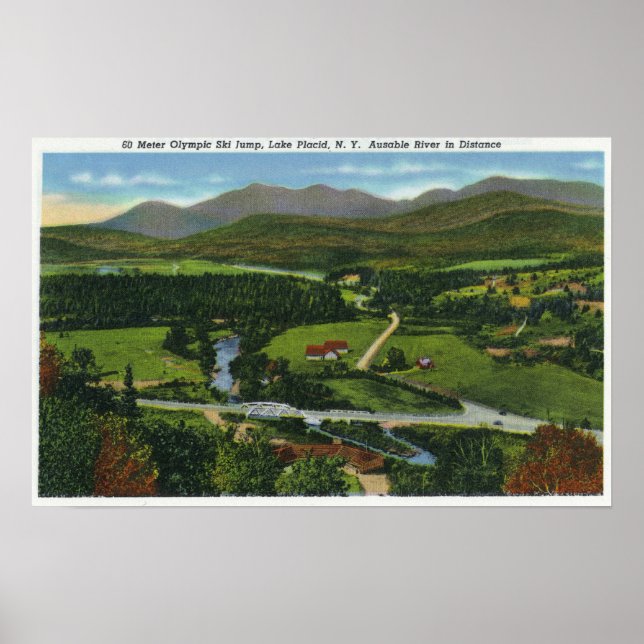 Aerial View of the 60 Meter Olympic Ski Jump Poster (Front)