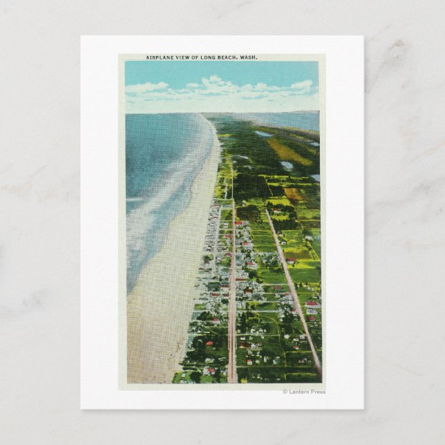 Aerial View of the Beachfront Postcard (Front)
