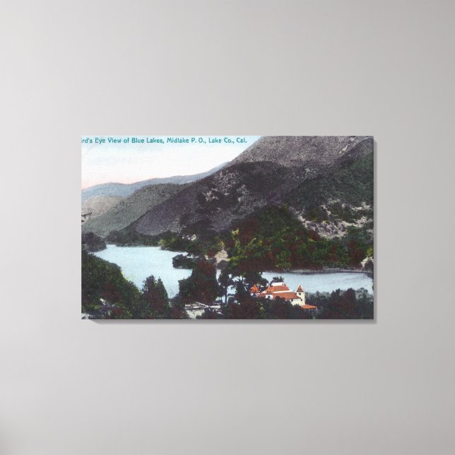 Aerial View of the Blue LakesMidlake, CA Canvas Print (Front)
