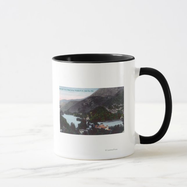 Aerial View of the Blue LakesMidlake, CA Mug (Right)