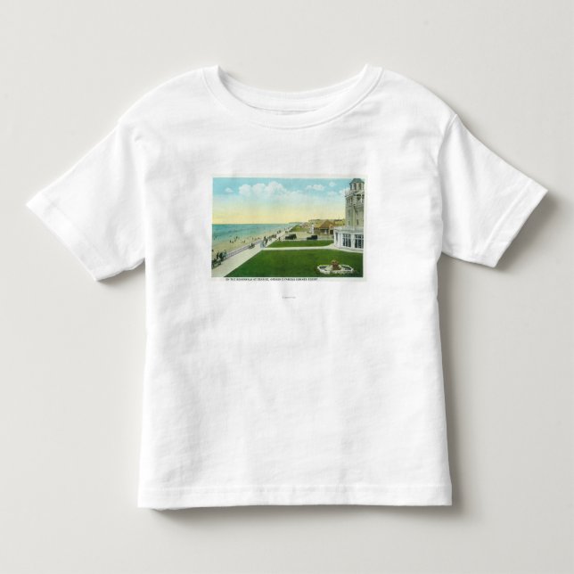 Aerial View of the BoardwalkSeaside, OR Toddler T-shirt (Front)