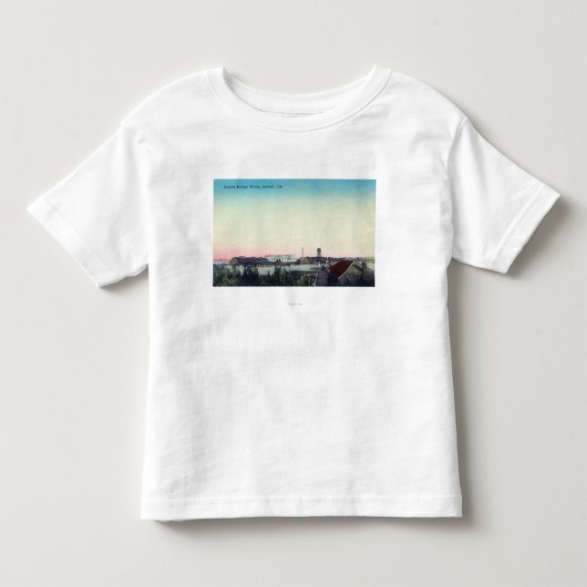 Aerial View of the Bowers Rubber Works Toddler T-shirt (Front)