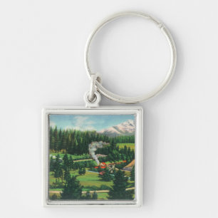 Aerial View of the Cantara Loop, Sacramento Keychain
