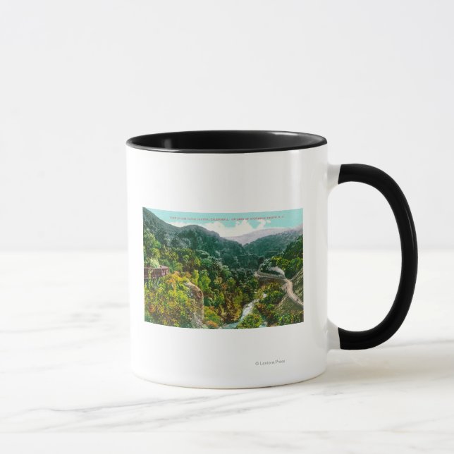 Aerial View of the Canyon, Southern Pacific Trai Mug (Right)