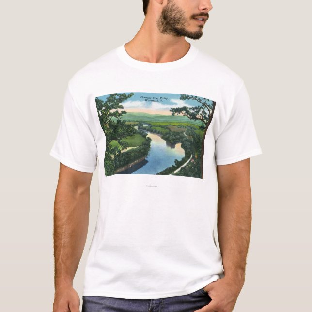 Aerial View of the Chemung River Valley T-Shirt (Front)