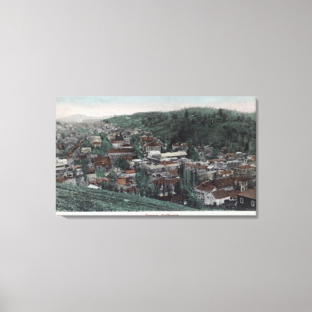 Aerial View of the City # 2Sonora, CA Canvas Print (Front)