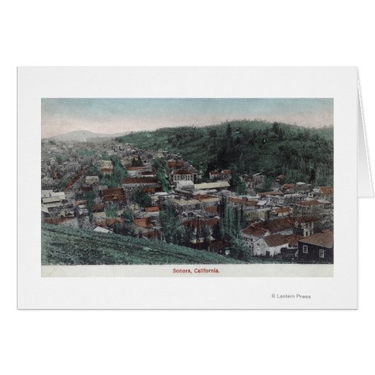 Aerial View of the City # 2Sonora, CA Cards (Front Horizontal)