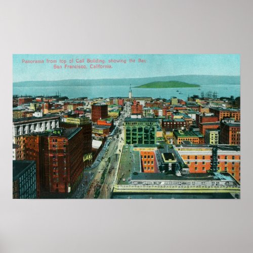 Aerial View of the City from the Call Building Poster