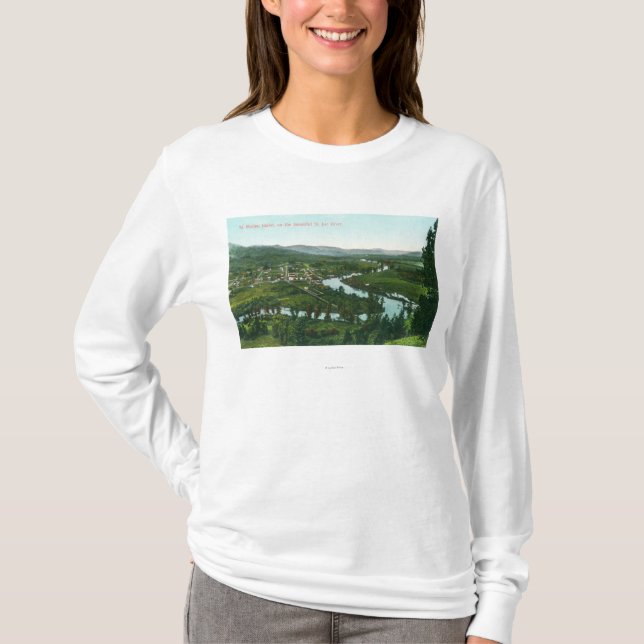 Aerial View of the City on the St. Joe River T-Shirt (Front)